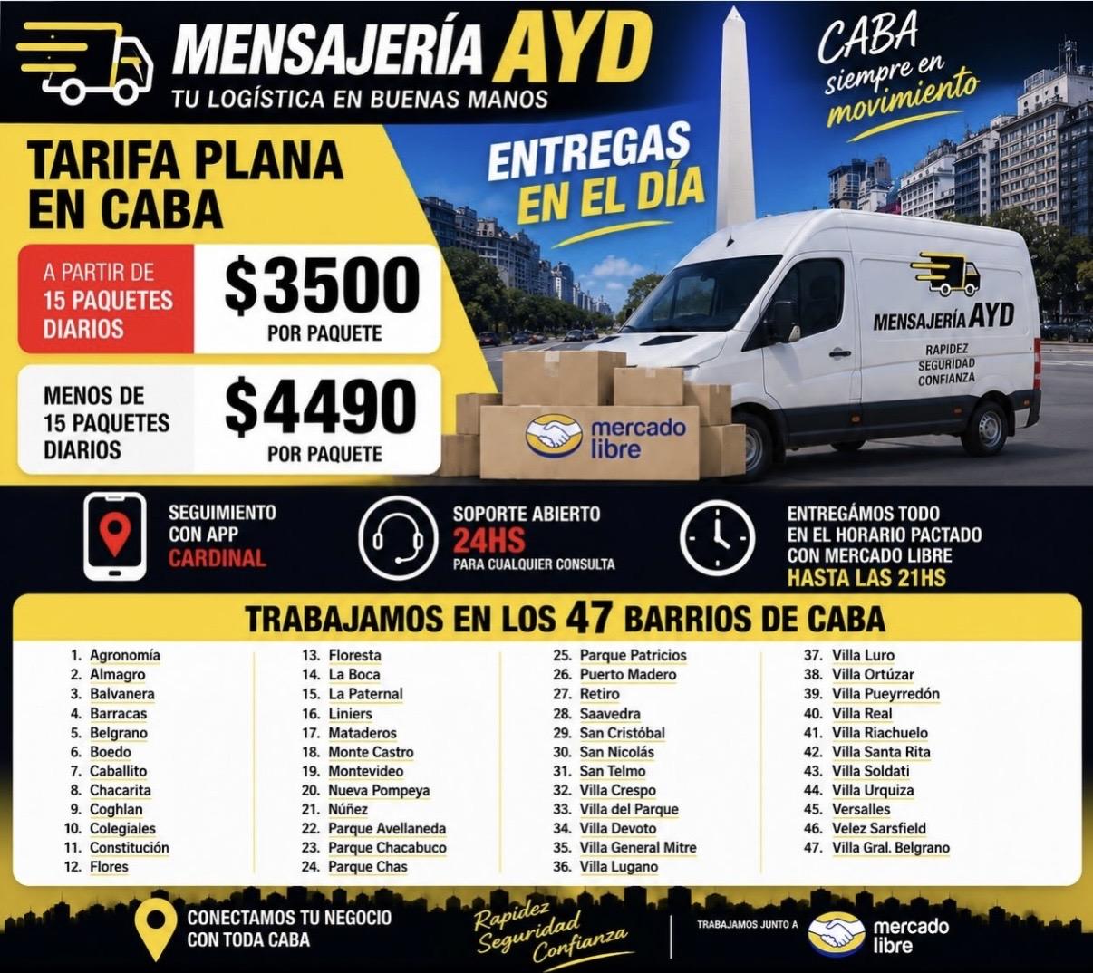 Mensajeria AYD - Servicio de mensajería en moto.